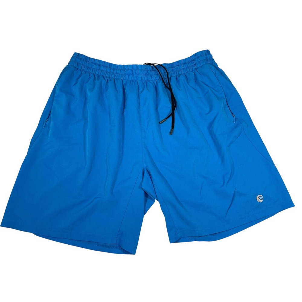 Solaris XL Blue Athletic Shorts Zipper Pockets Drawstring Activewear Sporty